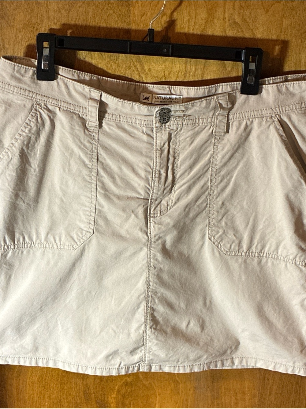 Lee Natural Fit Skirt/Skort Beige Utility Sz 12 M Gorpcore